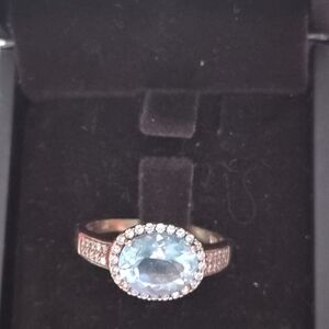 Levian Silver Ring with Blue Gemstone